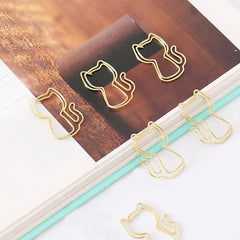 10pcs Cartoon Cat Paper Clips Kitten Shapes Alien Paper Clips