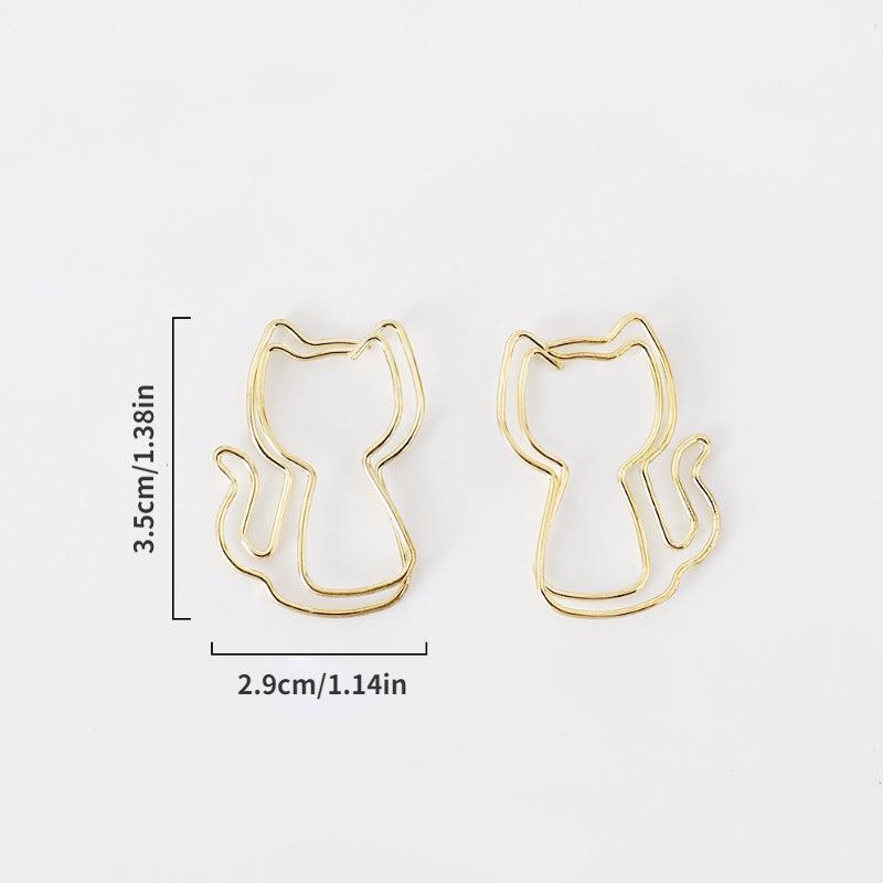 10pcs Cartoon Cat Paper Clips Kitten Shapes Alien Paper Clips