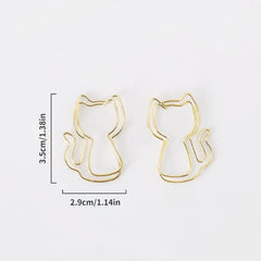 10pcs Cartoon Cat Paper Clips Kitten Shapes Alien Paper Clips