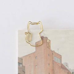 10pcs Cartoon Cat Paper Clips Kitten Shapes Alien Paper Clips