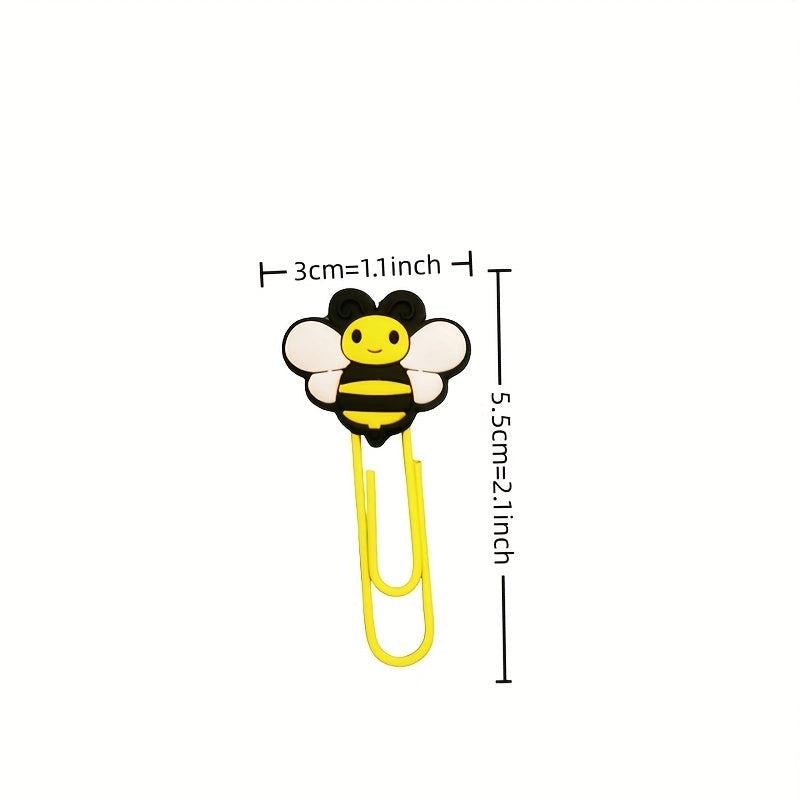 10pcs Bee Paper Clips Binder Cute Cartoon Design Small Size