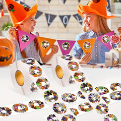 500pcs Halloween Self Adhesive Sticker 8 Patterns