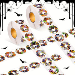 500pcs Halloween Self Adhesive Sticker 8 Patterns