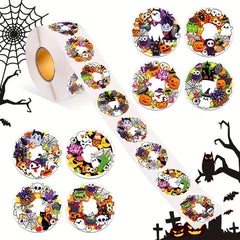 500pcs Halloween Self Adhesive Sticker 8 Patterns
