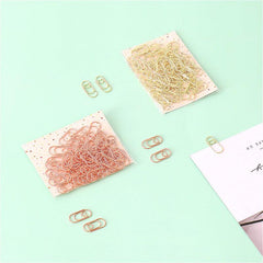 50pcs Love Heart Shape Paper Clips Tickets Photo Binder Clips Bookmarks