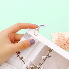 50pcs Love Heart Shape Paper Clips Tickets Photo Binder Clips Bookmarks
