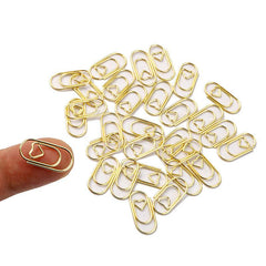 50pcs Love Heart Shape Paper Clips Tickets Photo Binder Clips Bookmarks