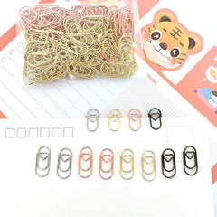 50pcs Love Heart Shape Paper Clips Tickets Photo Binder Clips Bookmarks