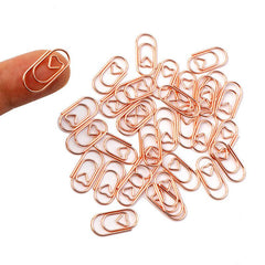 50pcs Love Heart Shape Paper Clips Tickets Photo Binder Clips Bookmarks
