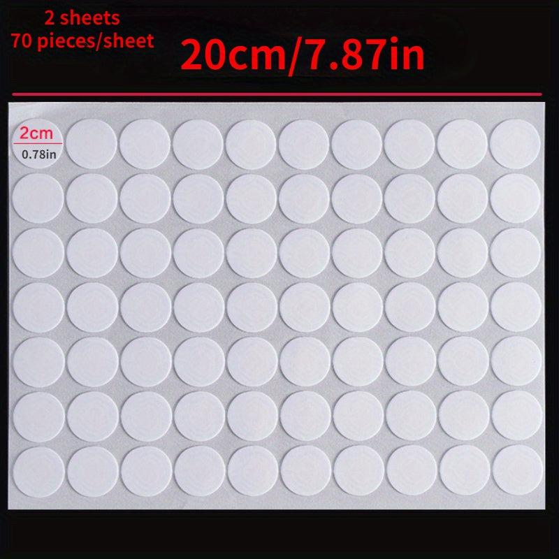140 Transparent Round Non-marking Double Sided Adhesive Grain Stickers
