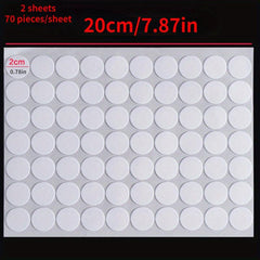 140 Transparent Round Non-marking Double Sided Adhesive Grain Stickers