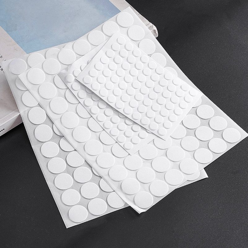 140 Transparent Round Non-marking Double Sided Adhesive Grain Stickers