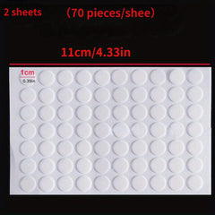 140 Transparent Round Non-marking Double Sided Adhesive Grain Stickers