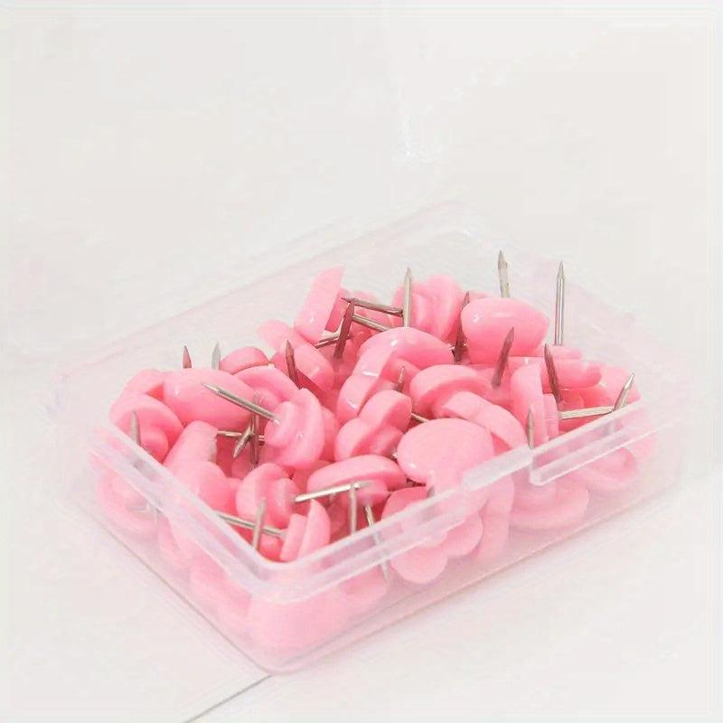 Heart Shaped Pushpins 50/100pcs for Cork Board Office Maps School Supplies
