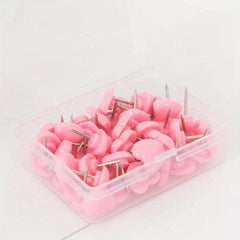 Heart Shaped Pushpins 50/100pcs for Cork Board Office Maps School Supplies