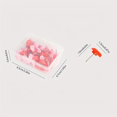 Heart Shaped Pushpins 50/100pcs for Cork Board Office Maps School Supplies