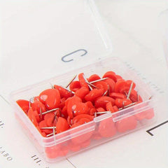 Heart Shaped Pushpins 50/100pcs for Cork Board Office Maps School Supplies