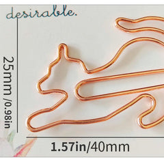 20pcs Cat Bookmarks Metal Paper Clips School Stationery Accessory