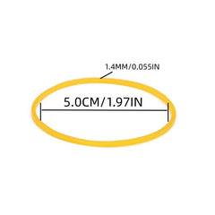 Yellow Rubber Bands 5.0 cm Diameter - 100-500 Pcs - School Office Home