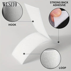 WUSITO 5 08x15 24 Cm Hook And Loop Tape With Adhesive Industrial Strength