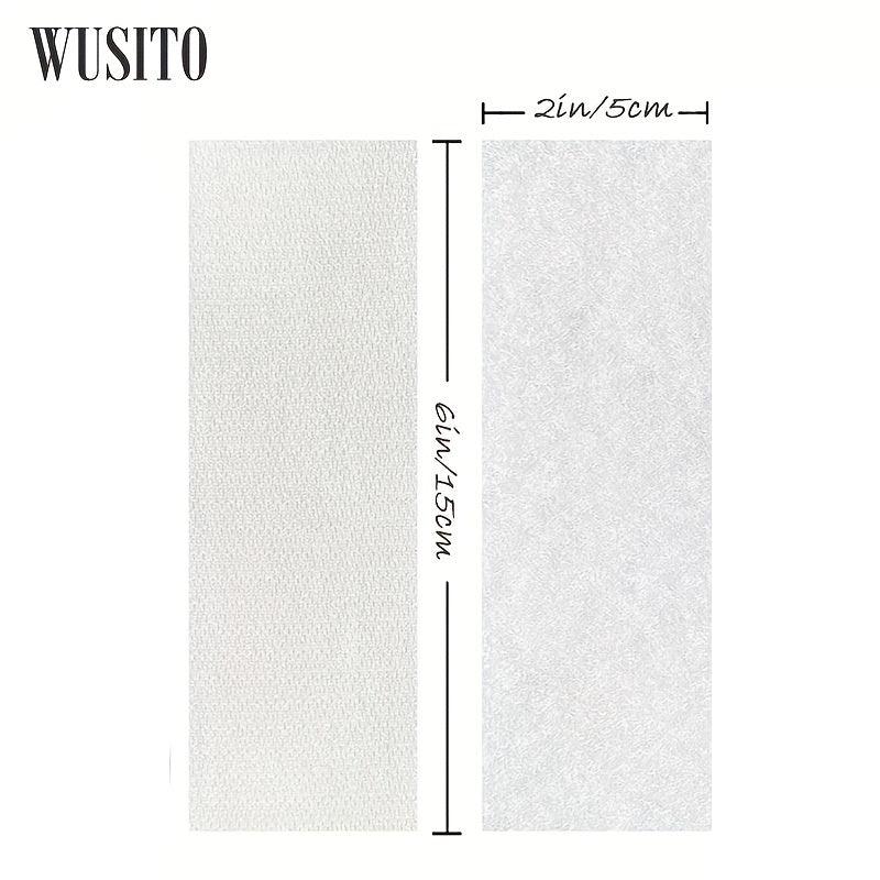 WUSITO 5 08x15 24 Cm Hook And Loop Tape With Adhesive Industrial Strength