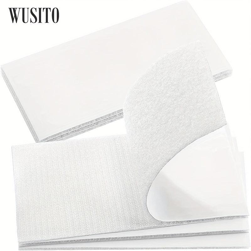 WUSITO 5 08x15 24 Cm Hook And Loop Tape With Adhesive Industrial Strength