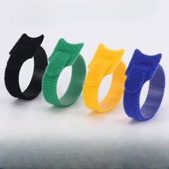 Cat Head Nylon Self-adhesive Cable Tape Data Cable Binding Strap