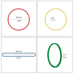 38mm Rubber Bands 200pcs Multiple Colors