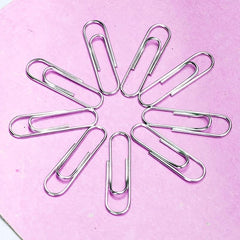 100pcs 28mm Silver Paper Clip Steel Core Nickel plated Silver Paper Clips