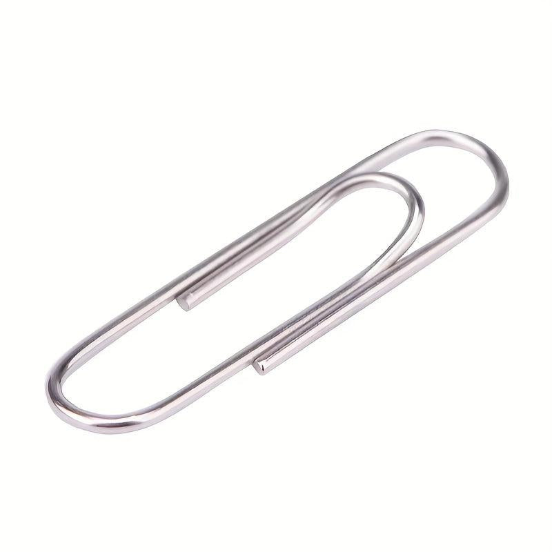 100pcs 28mm Silver Paper Clip Steel Core Nickel plated Silver Paper Clips