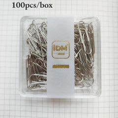 100pcs 28mm Silver Paper Clip Steel Core Nickel plated Silver Paper Clips
