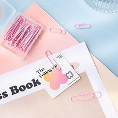 Macaron Boxed Paper Clips 20pcs 50pcs Portable Card Decoration Data Storage