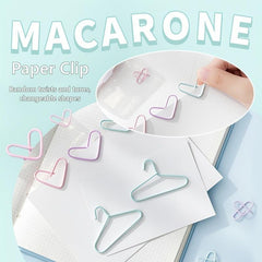Macaron Boxed Paper Clips 20pcs 50pcs Portable Card Decoration Data Storage