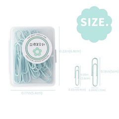 Macaron Boxed Paper Clips 20pcs 50pcs Portable Card Decoration Data Storage