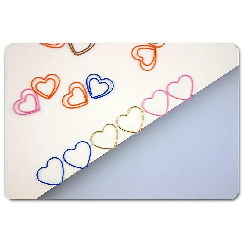 50pcs Mixed Love Paper Clip Boxed Creative Cartoon Special Shaped Metal Clip