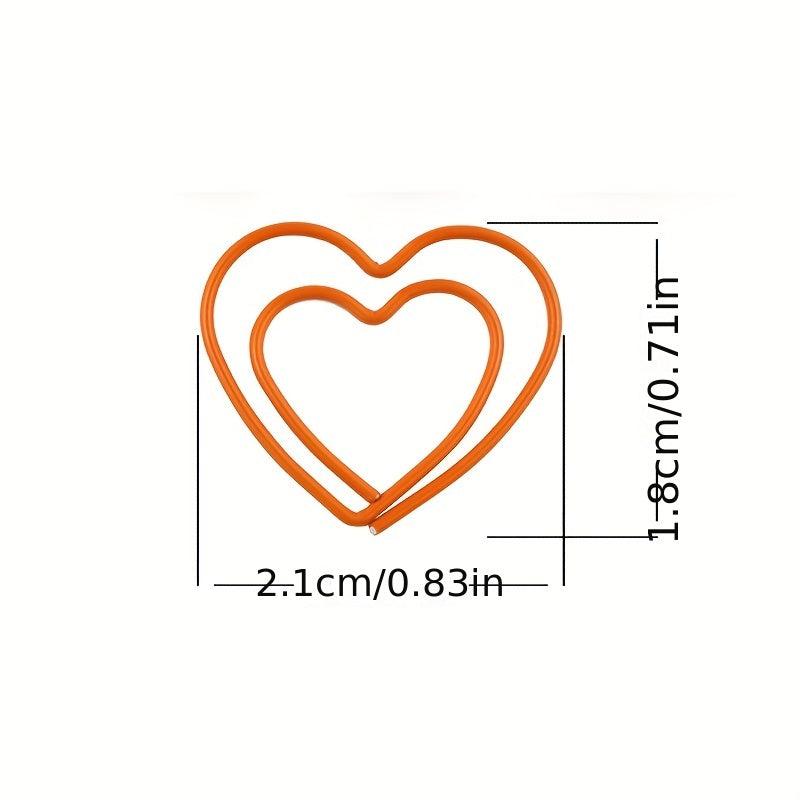 50pcs Mixed Love Paper Clip Boxed Creative Cartoon Special Shaped Metal Clip