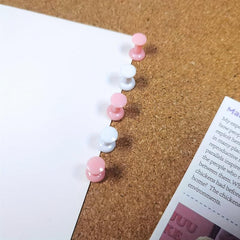 100pcs Pink Push Pins - Bulletin Board Tacks for Corkboard Map Calendar Photo
