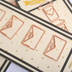 5pcs Envelope Paper Clips for Desk Organization
