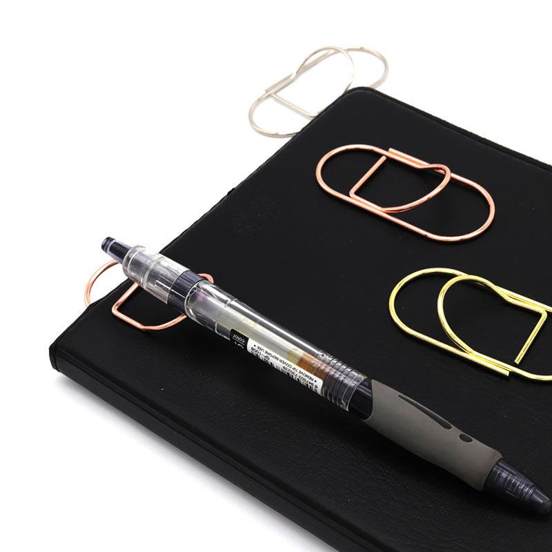 5pcs Fat Metal Pen Clip for Notebooks, Convenient Carry Fixed Pen Buckle
