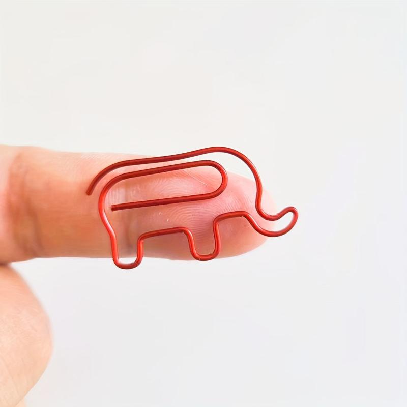 10pcs Elephant Shaped Paperclips & Bookmark Clips