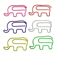 10pcs Elephant Shaped Paperclips & Bookmark Clips