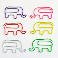 10pcs Elephant Shaped Paperclips & Bookmark Clips