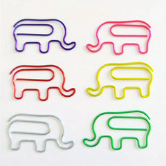 10pcs Elephant Shaped Paperclips & Bookmark Clips