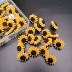 Sunflower Push Pins Decorative Cork Board Tacks for Bulletin Boards