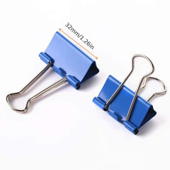 24pcs Medium Colored Binder Clips Paper Clamps Office Clamps