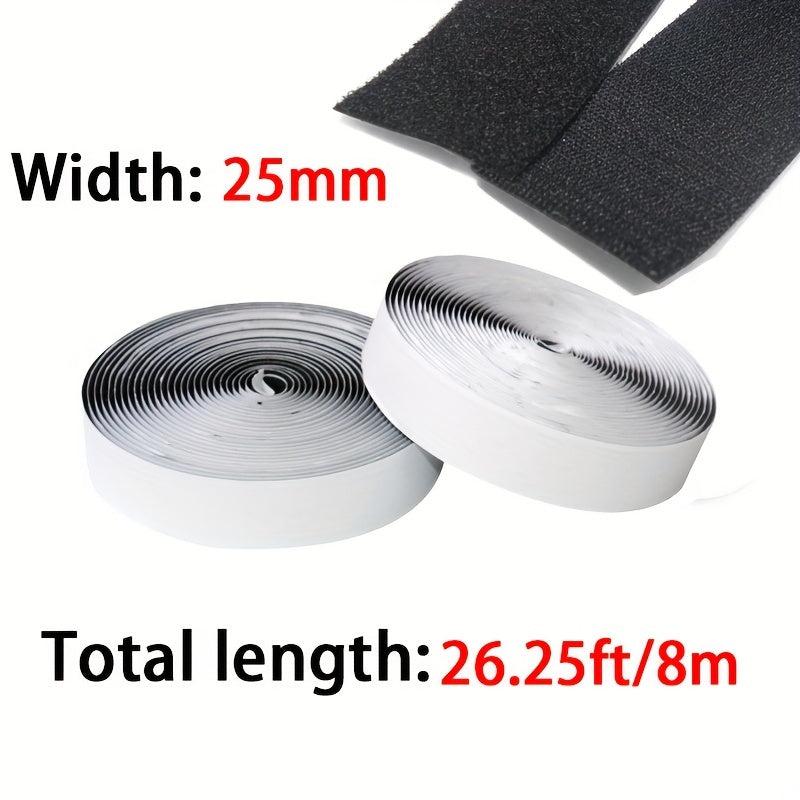 25mm Adhesive Hook And Loop Tape High Strength DIY Fastening Tool Home Use