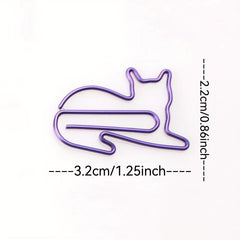 5pcs 32mm Cat Paper Clip Business Creative Gift Student Supplies