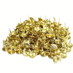 200pc 11x16mm Golden Upholstery Nail Jewelry Gift Wine Case Sofa Decor Tack Stud