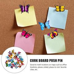 10pcs Butterfly Thumb Tacks Decorative Push Pins for Photo Wall Cork Board
