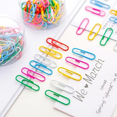 160pcs Multifunctional Paper Clip In Canisters Office Supplies